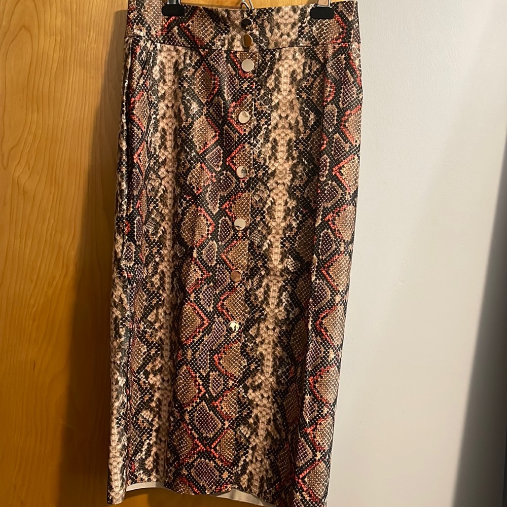 Zara Snakeskin print Skirt